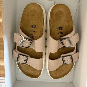 Papillio Women's Sandals in Beige and White NEW IN BOX
